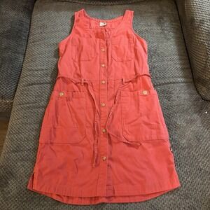 The North Face Sandy Shores Coral Dress Size Medium Sleeveless Pockets Adventure